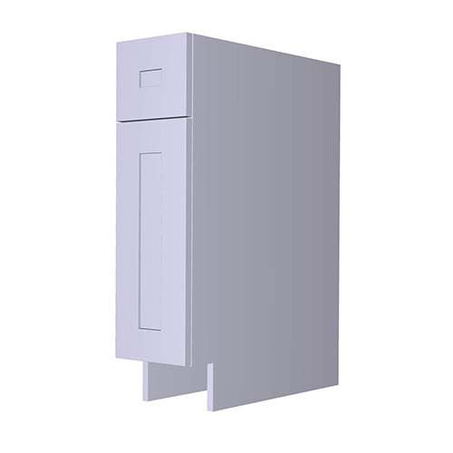 Photo of Frameless White Shaker Single Door Base Cabinet 9W