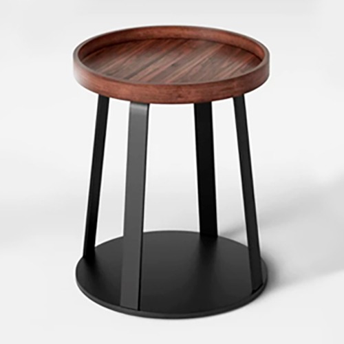 Photo of Norman Wood and Metal Side Table