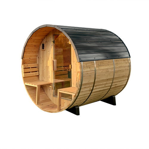Photo of PAXTON  2-4P BARREL SAUNA WITH PORCH