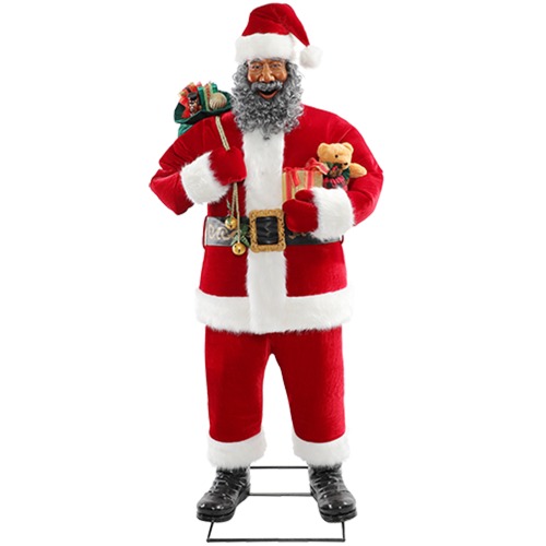 Photo of 6 ft. Animated Ethnic Singing Santa