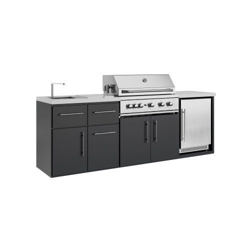 Photo of Galvanized Steel Patio Kitchen (3 Piece)