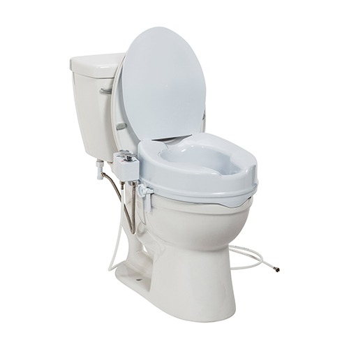 Photo of Raised Toilet Seat with Warm & Cool Water Bidet