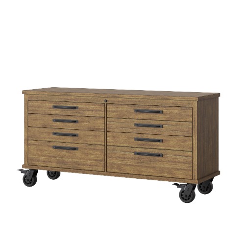 Photo of Cahill 63in 8 Drawer Wood Tool Cart