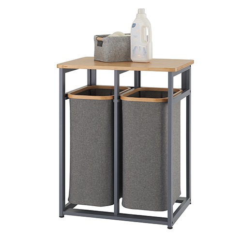 Photo of TRINITY ECOSTORAGE® 2-BAG BAMBOO LAUNDRY STATION