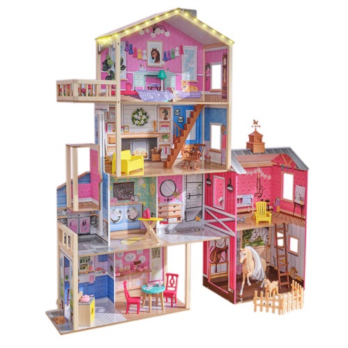 Photo of Champion Wood Dollhouse & Horse Barn