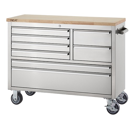 46in Stainless Steel Rolling Workbench
