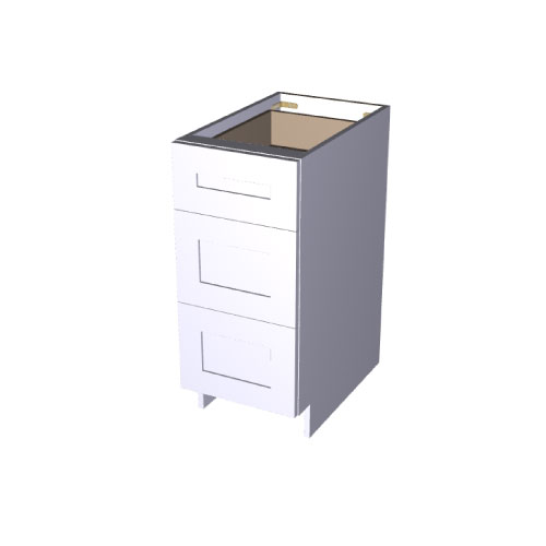 Photo of Frameless White Shaker Vanity Base Drawer Cabinet