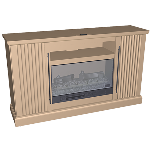 62 in. Electric Fireplace
