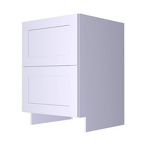 Photo of Frameless White Shaker Base Drawer Cabinet