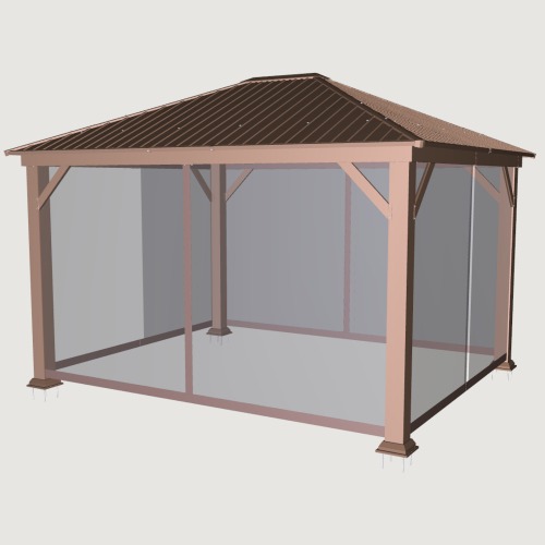 Photo of 10'x12' Hardtop Gazebo with Woodgrain