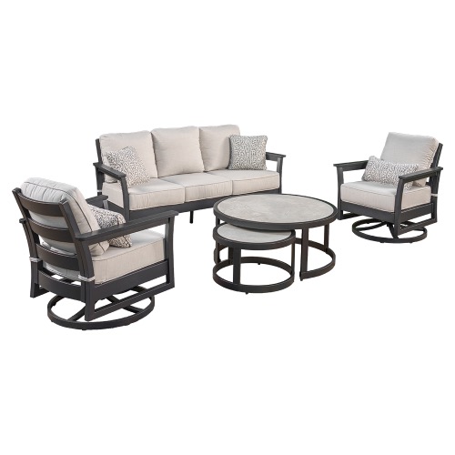 Photo of Fairchild 5pc Deep Seating Set (Motion) - Black