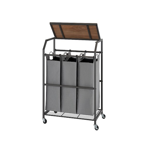 Photo of Trinity Laundry Cart With Flip-up Top