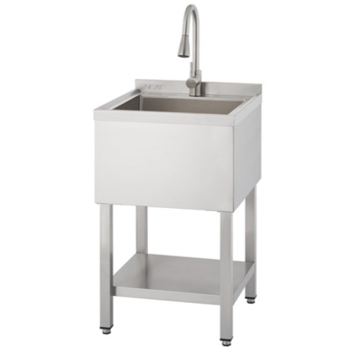 NEAT 21.5 in STAINLESS STEEL UTILITY SINK W/ PULL-OUT FAUCET