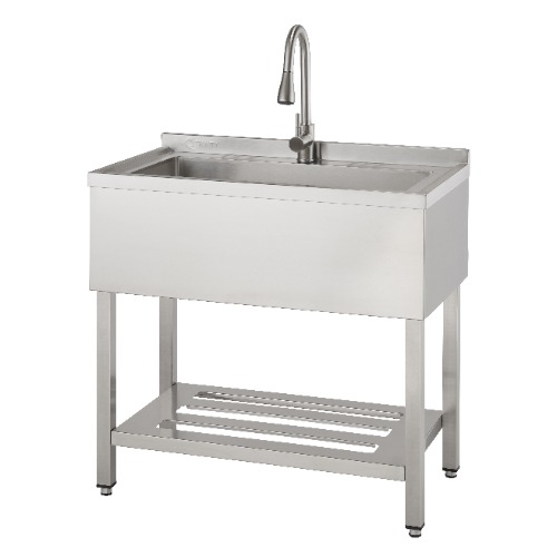 Photo of TRINITY STAINLESS STEEL UTILITY SINK  W/PULL-OUT FAUCET