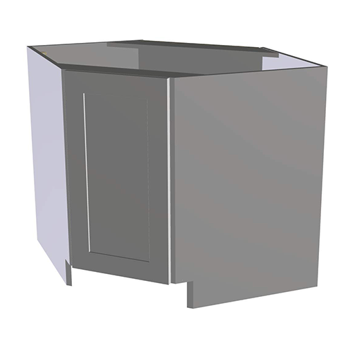 Photo of Frameless White Shaker Single Door Base Diagonal Cabinet