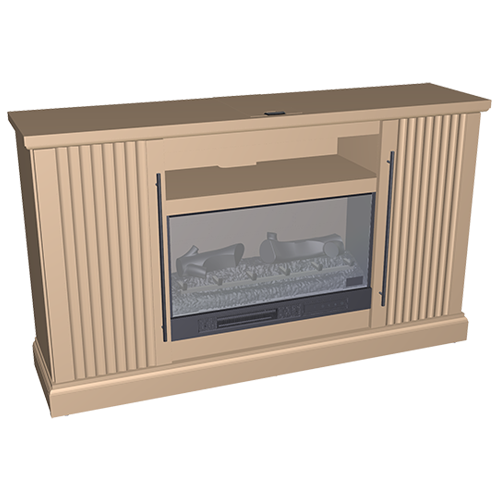 62 in. Electric Fireplace