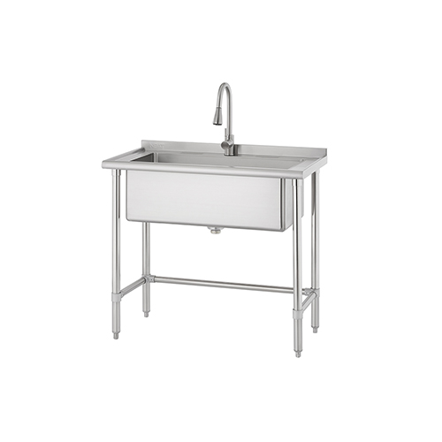 NEAT 40 in STAINLESS STEEL UTILITY SINK W/ PULL-OUT FAUCET