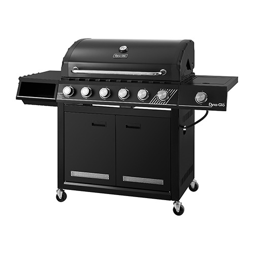 Photo of 6-Burner LP Gas Grill in Matte Black with Side Burner and SearPLUS Burner