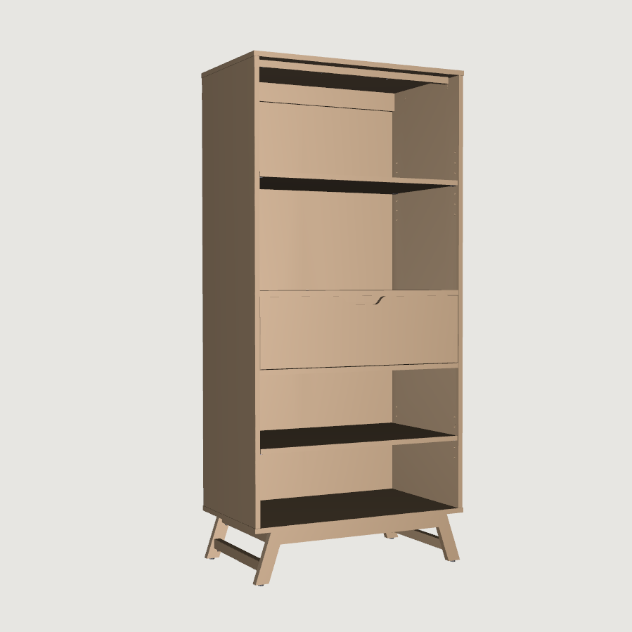 Photo of Nashira 4-Shelf Bookcase with Drawer