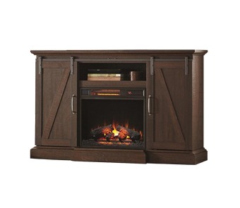 Photo of Chestnut Hill 56 In. and 68 In. TV Stand Electric Fireplace with Sliding Barn Door