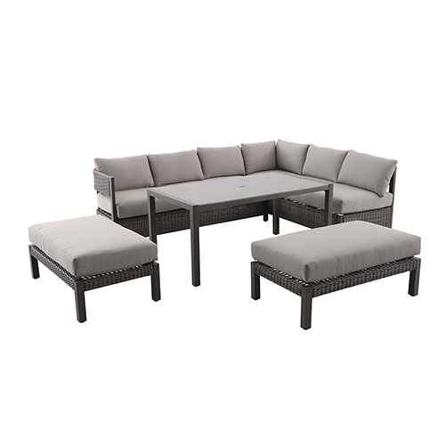 Photo of Harrisview 5pc Steel Wicker Set