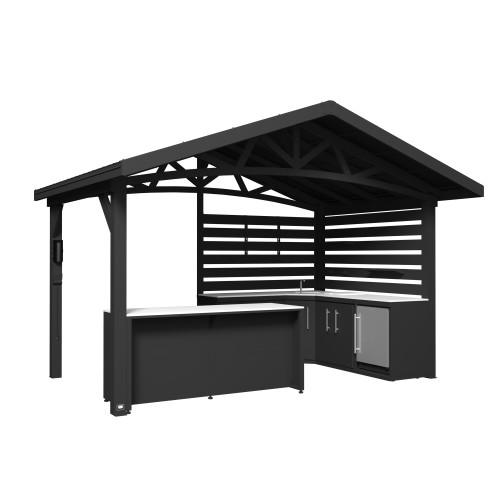 Langston Appliance-Ready Outdoor Kitchen with Refrigerator