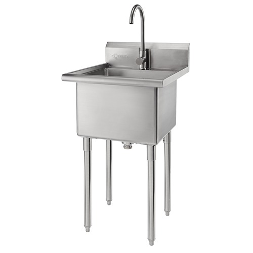 Photo of TRINITY STAINLESS STEEL UTILITY SINK W/FAUCET