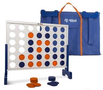 Photo of Giant Wood 4 in a Row Game with Carry Bag