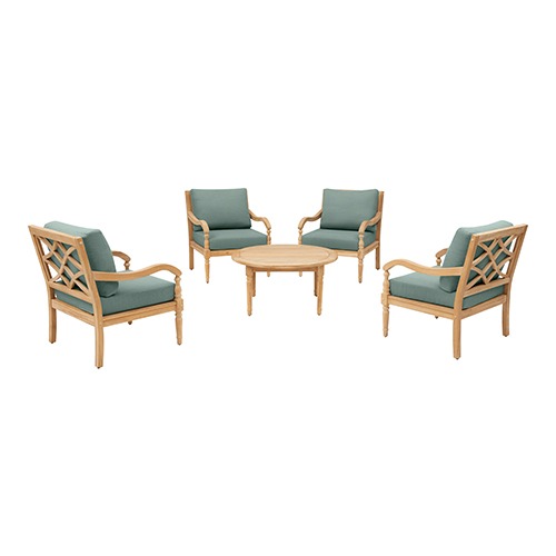 Photo of Lakewood 5-piece Teak Patio Chat Set