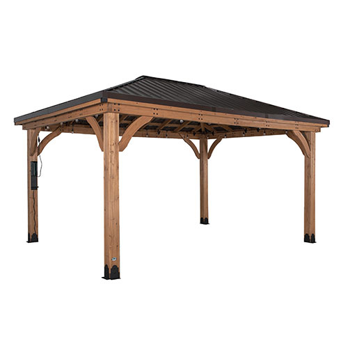 Backyard discovery claremont online lounger wood pergola swing