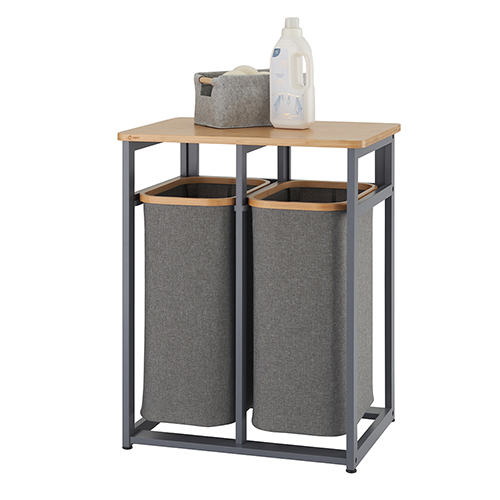 TRINITY ECOSTORAGE® 2-BAG BAMBOO LAUNDRY STATION