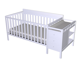 Photo of Crib and Changing Table
