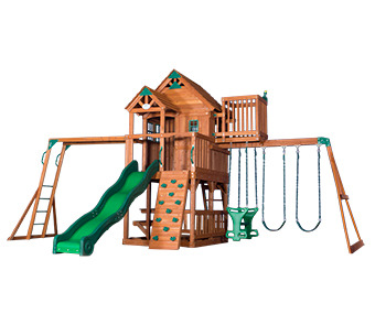 Photo of Skyfort II Wooden Swing Set with the Speedy Slide