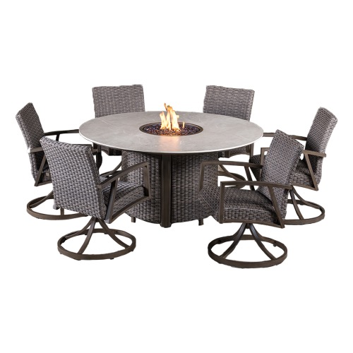 Photo of Sarasota 7pc Fire Low Dining Set