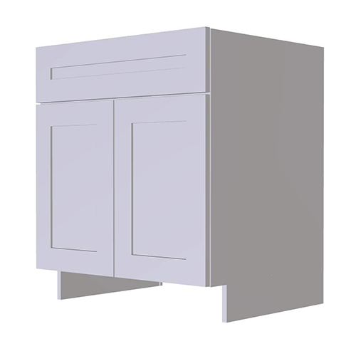 Photo of Frameless White Shaker Double Door Base Cabinet 30W