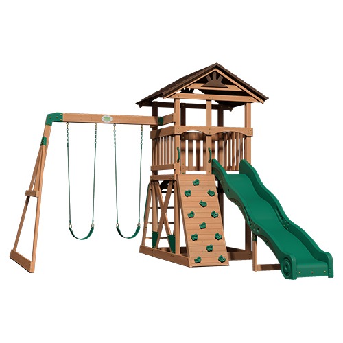 Photo of Lightning Ridge Wooden Swing Set