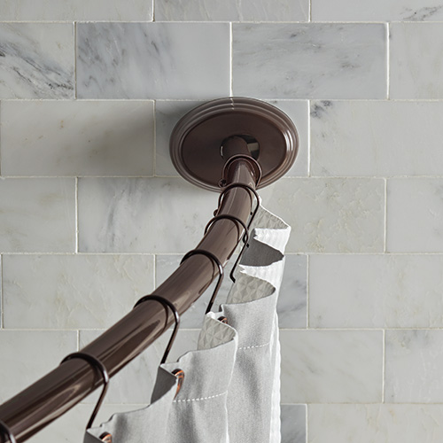 Dual Mount Curved Shower Rod