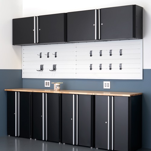 Trinity 16 Sq Ft Modular Slatwall- 13 Piece Accessory Starter Set