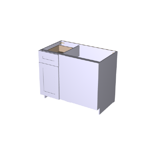 Frameless White Shaker Base Blind Cabinet 42W