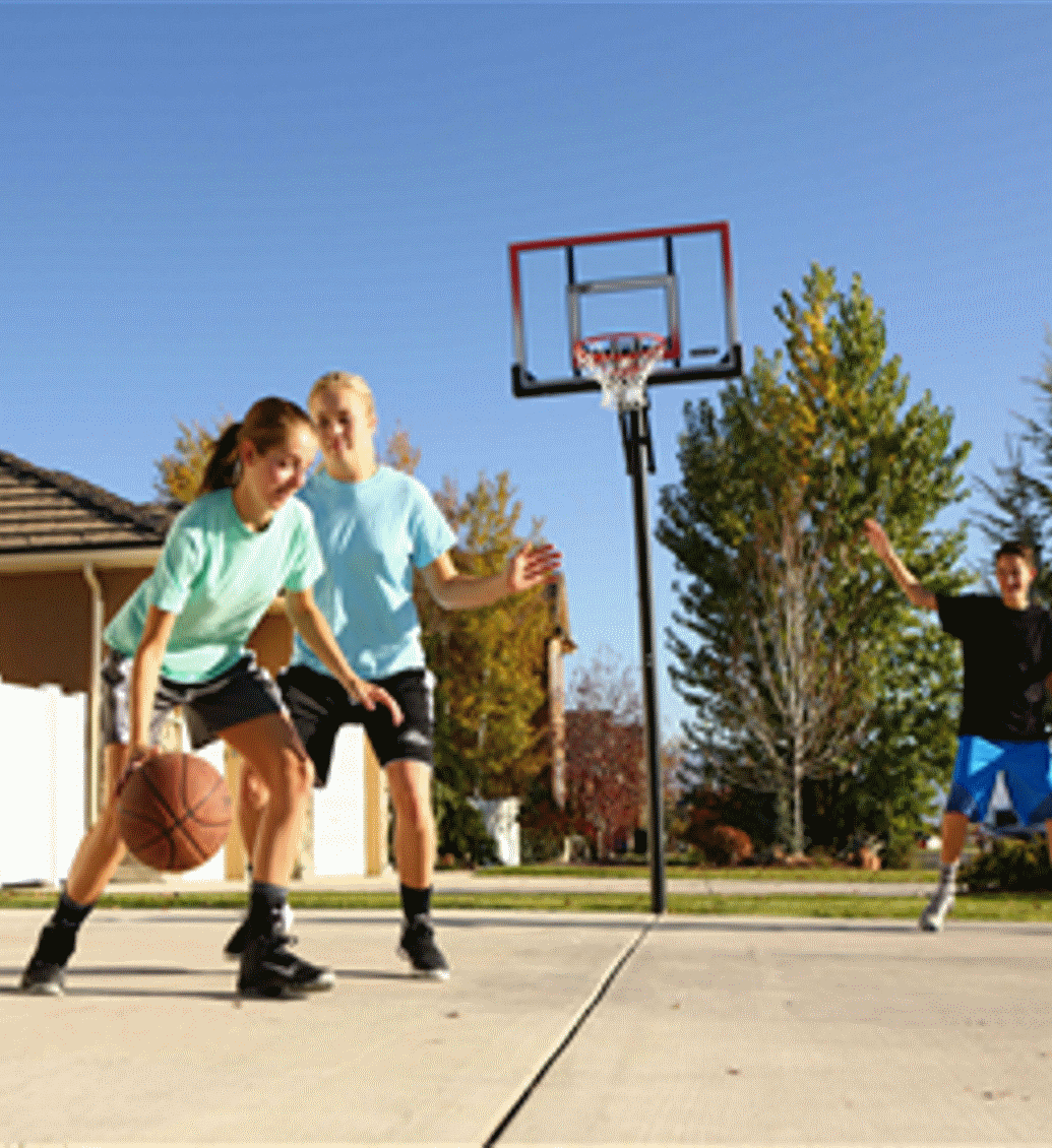 Action Grip Adjustable In-Ground Basketball Hoop