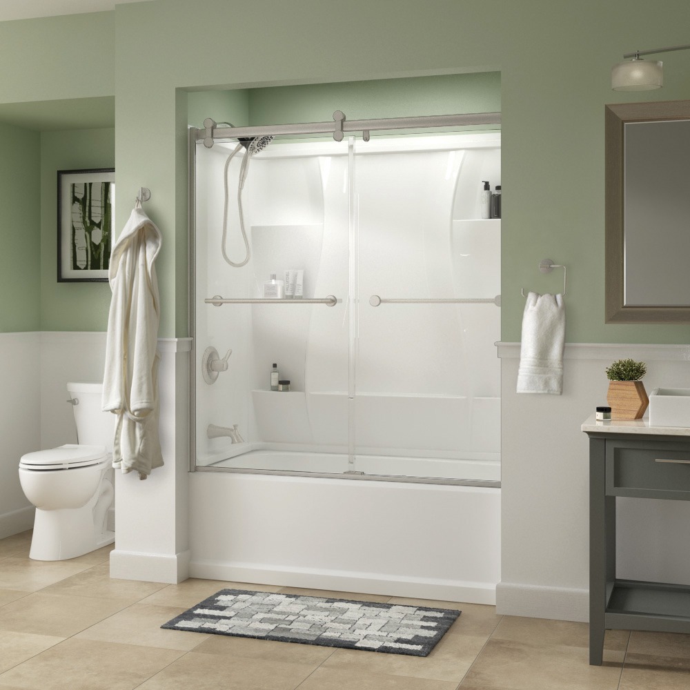 Frameless Sliding Contemporary Style Shower and Bathtub Doors