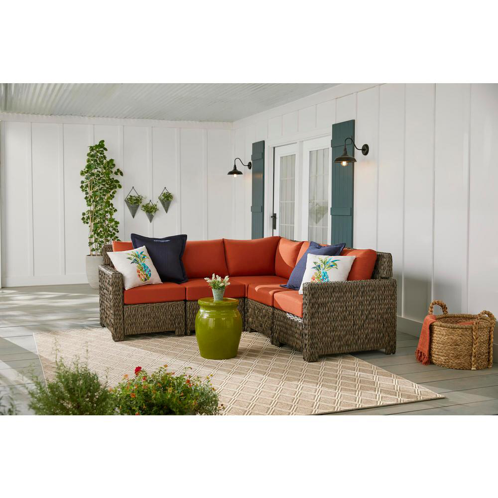 Laguna Point 5-Piece Wicker Outdoor Patio Sectional Set