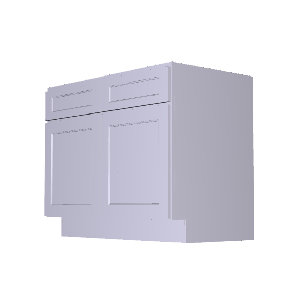 FW Shaker Double Door Sink Base Cabinet With Center Stile - 42/48