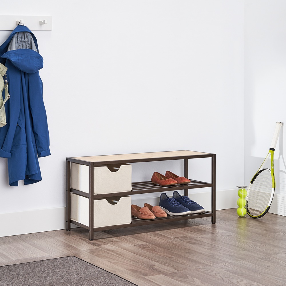 TRINITY Shoe Bench w/ Baskets