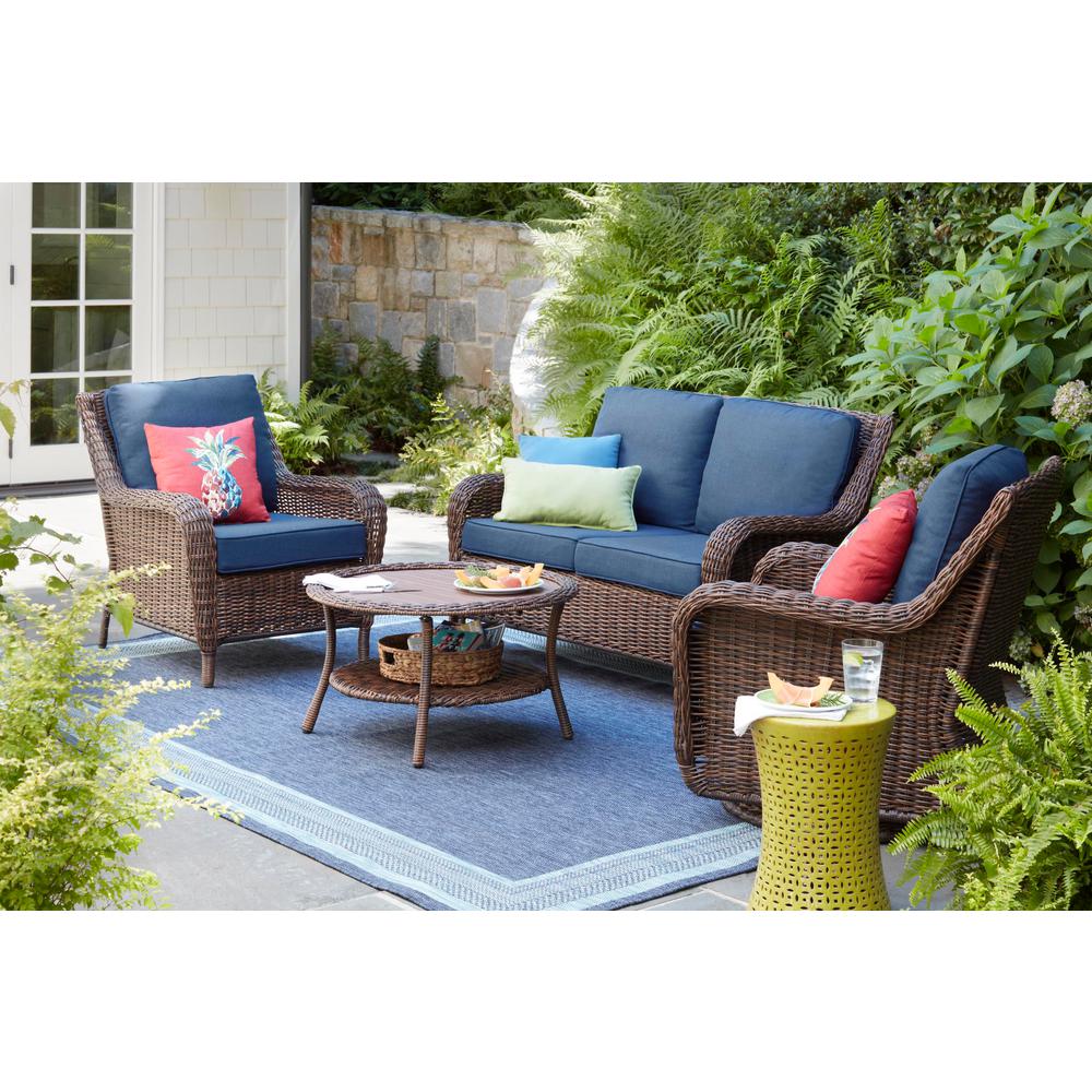 Cambridge Brown Wicker Outdoor Patio Loveseat