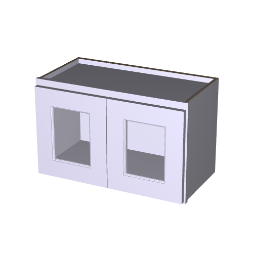 Double Glass Door Wall Stacking Cabinet - 24