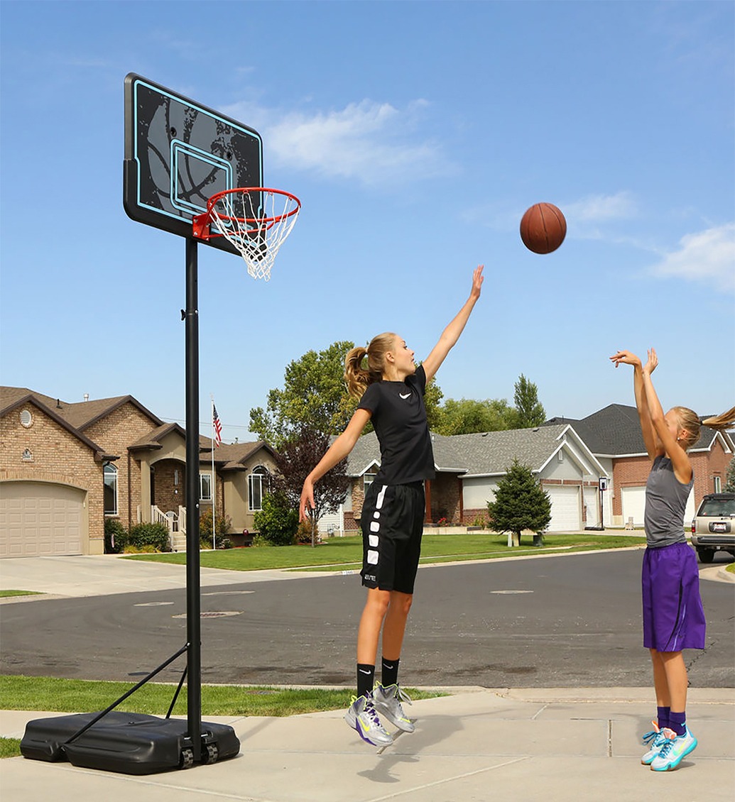 Adjustable Pro Court Portable, Telescoping Basketball Hoop