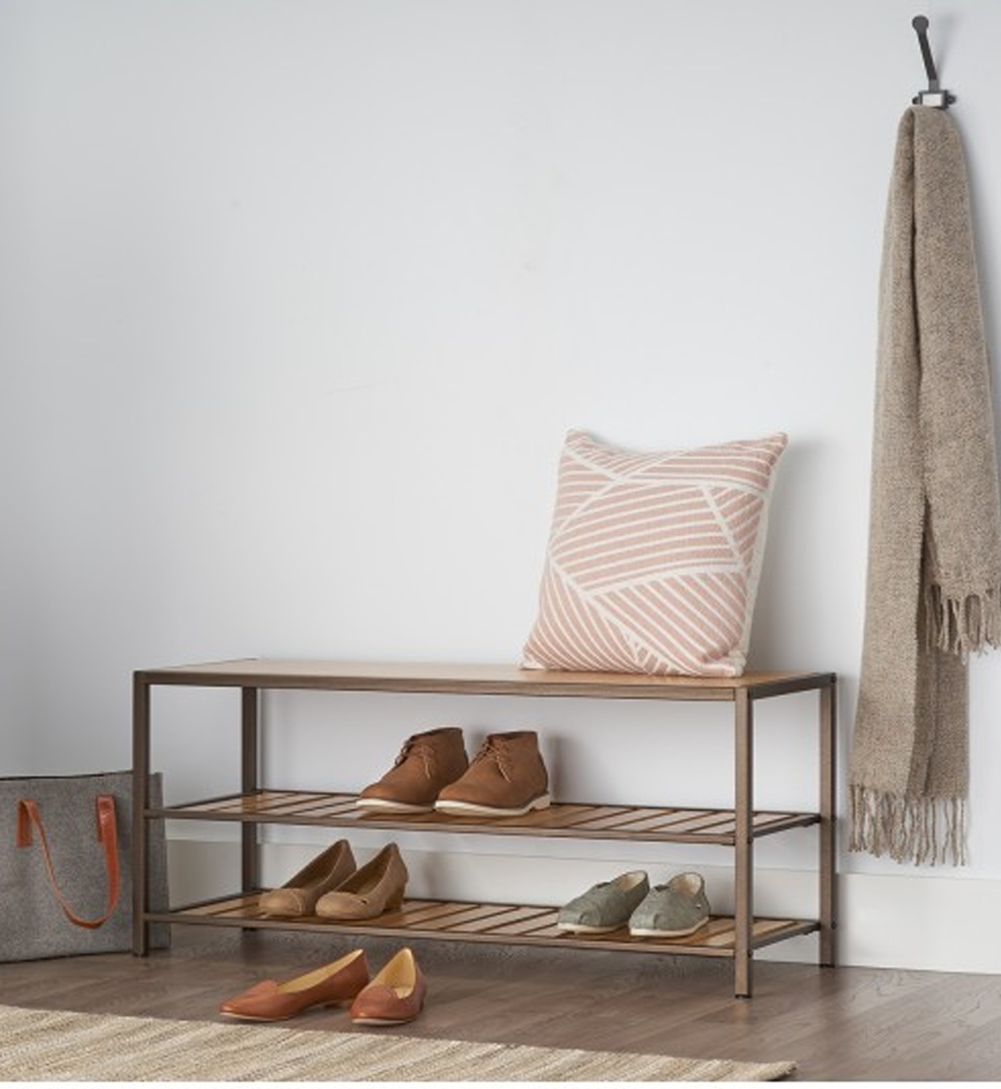 3-Tier Bamboo Shoe Bench