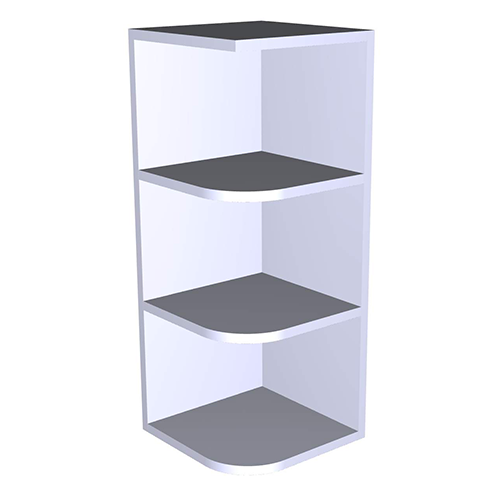 Frameless White Shaker Wall Open End Shelf