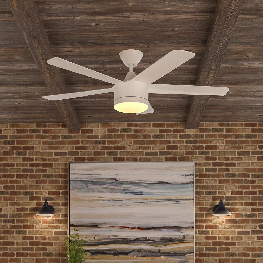 Merwry LED Indoor Ceiling Fan with Light Kit and Remote Control